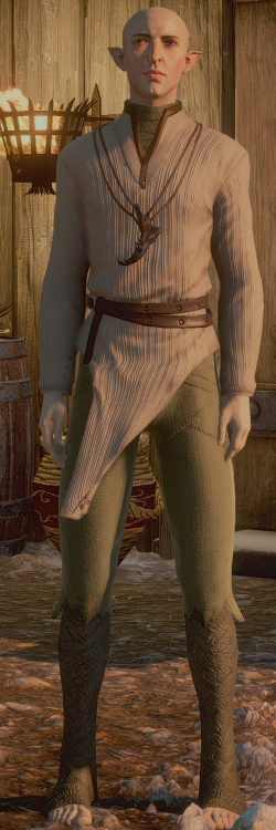 miscteatime: References for Solas’ clothes and his default armour. And a gallery with some exp