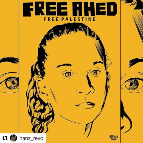 #Repost @hanz_revo (@get_repost)・・・Ahed Tamimi, is a 16 year old child activist who was illegally ar