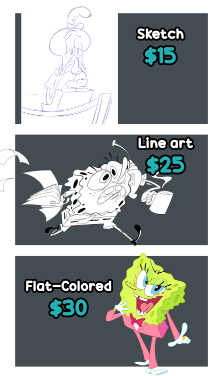 yellowcephalopod:Help support your fellow artist and purchase a commission! Don’t fret, I will draw 