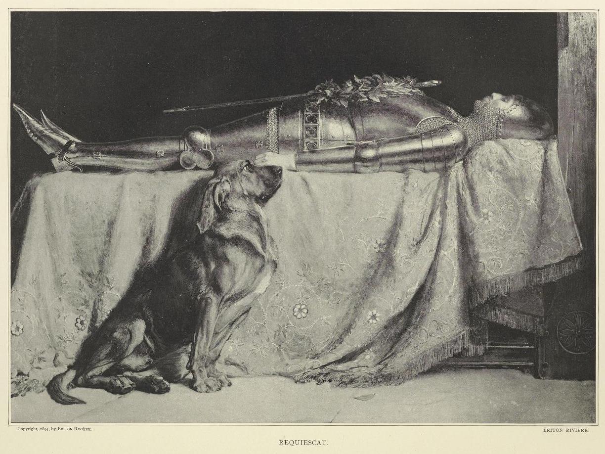 the-two-germanys:  ‘Requiescat’, by Briton Rivière. The Art of the World: Illustrated