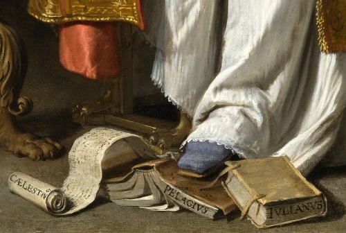 aqua-regia009: Details from St. Augustine(c.1645-1650) by Philippe de Champaigne