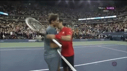 pretty much the most precious thing: nadal rests his head on novak&rsquo;s shoulder
