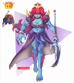 supersatansister:  Princess Beast GanonetteI’m sure few people expected Beast Ganon instead of Ganondorf! I prefer the more retro color palette.