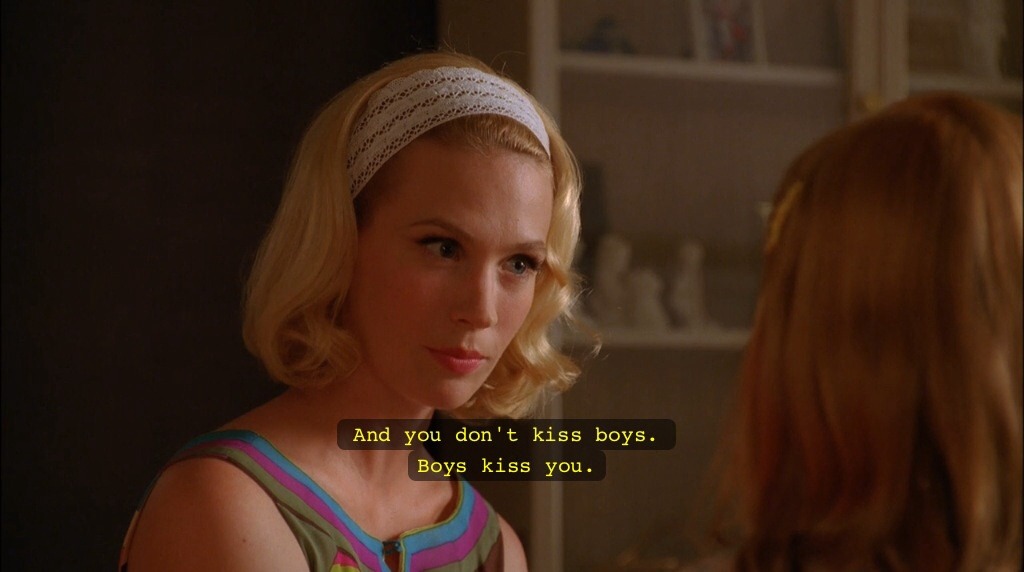 boywytch:  Betty Draper School of Flirting for Girls and Homos 