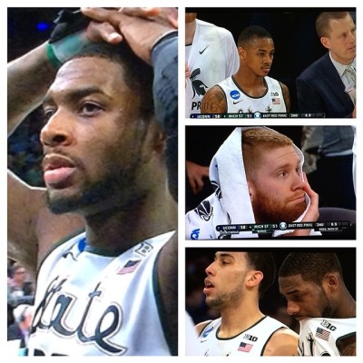 A plethora of Michigan St. #struggle faces. #marchmadness #LetThatHurtGo