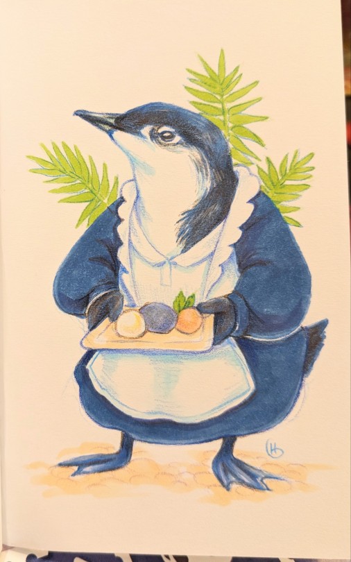 Avian August Day 22 - Guadalupe Murrelet With Mochi!