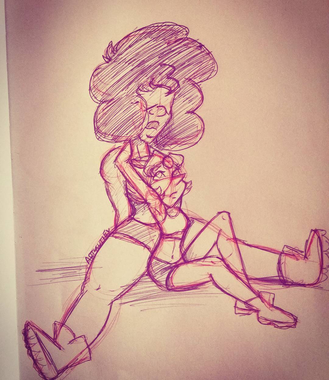 artycutie:  Smol pearlnet doodle beacuse yes :33 inspired by rebecca sugar’s clothes