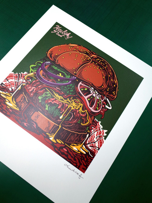 rudcef:  PRINT : Healthyfood  Size : 13.4X13.4(inch) / 340×340(mm) Paper : TINTORETTO (Made in Italy) 250g Method : ROLAND VersaUV LEC-330 Edit of 100 (Numbered with signature)  Via RCF