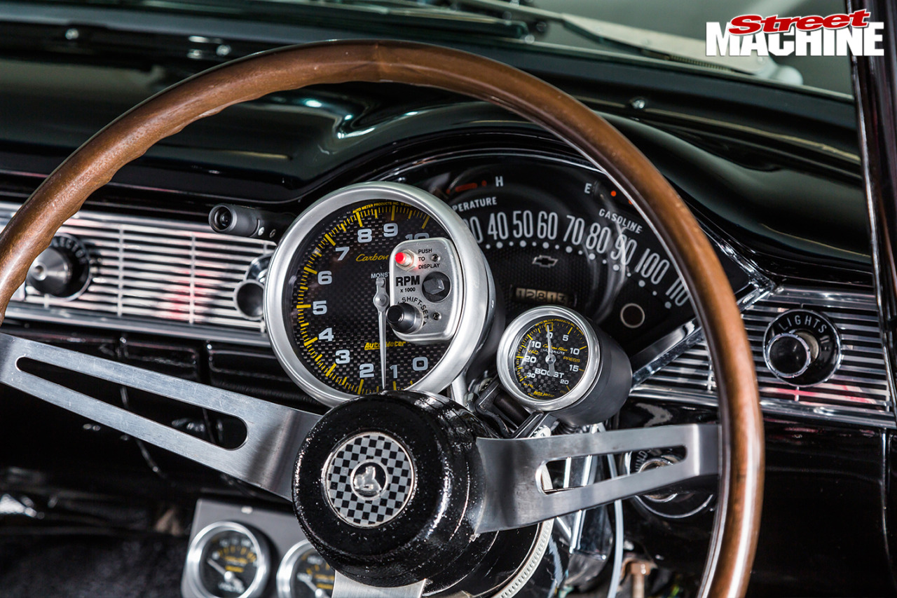 chromencurves:    1000 HP Blown 1957 Chevy 210  Photos from Street Machine, taken