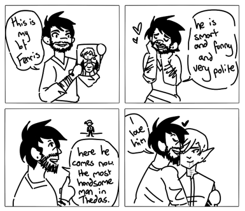 the-tevinter-biscuit: im a good artist i promise. this is just a shitty comic abt how much hawke lov
