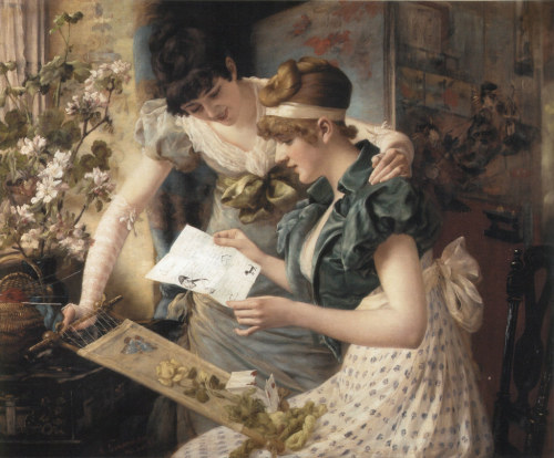 ~~~~&lt;&gt;~~~~Karl Gampenrieder , German, 1860~1930 ~The Amusing Letter~