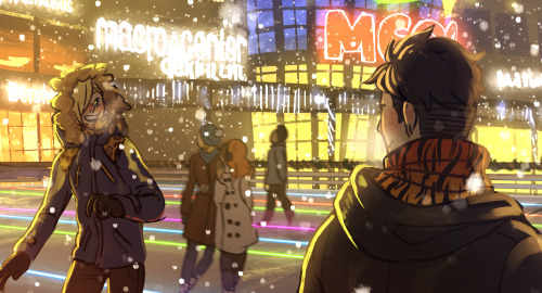 ladyegcake: ITS 12AM HERE IM NOT LATE SO MERRY CHRISTMAS AND HAPPY VICTOR’S BDAY AS WELL there are the bois hanging out on ice rink near MEGA in Almaty! even thought people in Kazakhstan and Russia dont celebrate xmas on december 25th, lets assume they’re