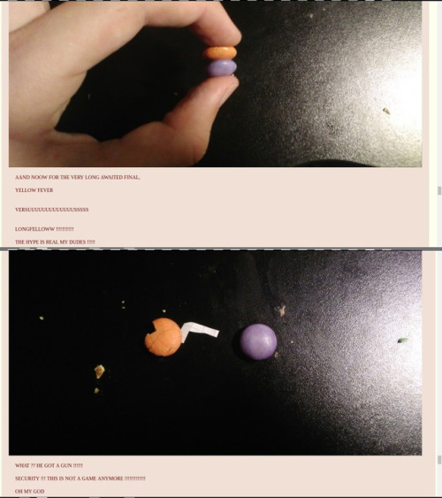 diamondintheruff7456:catchymemes:m&m DuelI thought for sure the yellow was gonna beat the orange