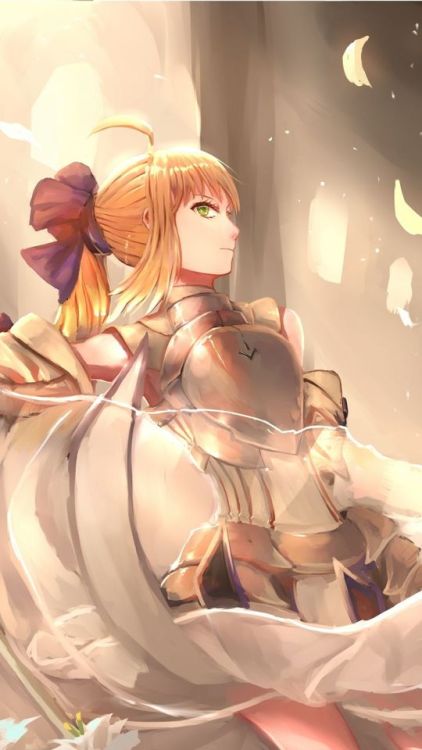 White armour, anime girl, Saber, 720x1280 wallpaper @wallpapersmug : ift.tt/2FI4itB - https: