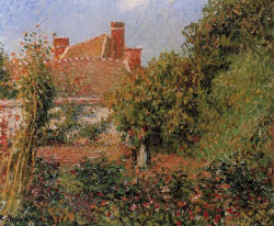artist-pissarro: Kitchen Garden in Eragny, Afternoon, Camille Pissarro Medium: oil,canvashttps://www.wikiart.org/en/camille-pissarro/kitchen-garden-in-eragny-afternoon-1901 