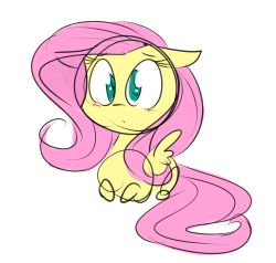 princessnoob-art:Fluttershy doodle!  ^w^