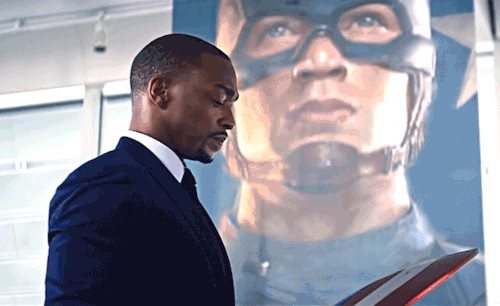 katistry:Sam Wilson + The Shield in The Falcon and the Winter Soldier (2021)