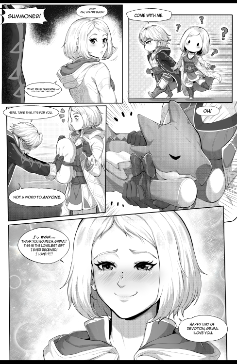 Happy valentine’s day y’all, please accept this little offer of a short comic about Kiran &amp; Grim