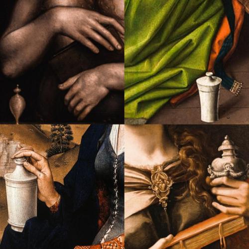 Cups in Mary Magdalene paintingsi/iv