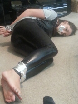 tapegaggedmouth:  Chloroformed, kidnapped, taped up, &amp; ready to be transported to sell to the highest bidder. Do you think she will sell easily?