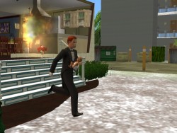 stupidfuckingsims:  the butler caught the kitchen on fire, so he took my baby and ran home