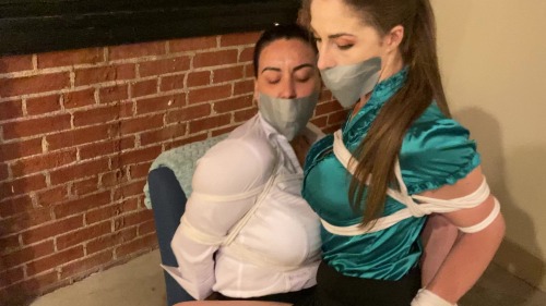 mmpphhmmpphh:  Two for Tuesday. Two bound and gagged babes are twice as nice.