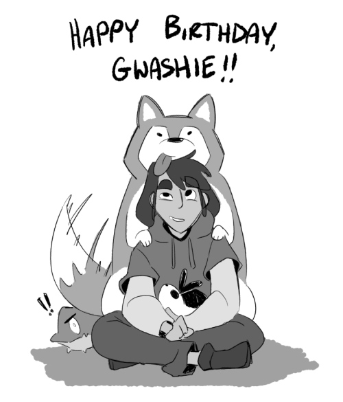 Quick birthday doodle for @nargyle! Gotta draw your boy with all of your favorite loafies! Also, it’