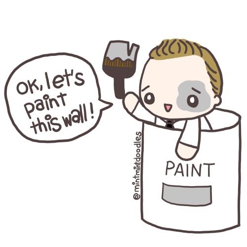 mintmintdoodles:Painting with Dr Robert Laing :)@highrise-movie [Doodle Master List]