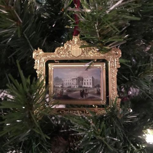 A few years ago, since they no longer put up a tree, my Mom gave me the White House Christmas orname