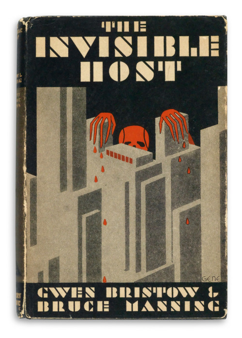 G.W. Gene, cover illustration for The Invisible Host by Gwen Bristow &amp; Bruce Manning, 1930. The 