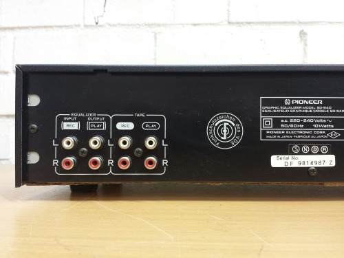 Pioneer SG-540 Stereo Graphic Equalizer, 1985