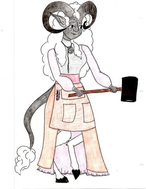 My wonderful tiefling Forge Cleric for an upcoming Waterdeep: Dragon Heist campaign I am joining.And