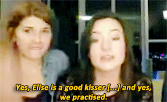 hollis-karnstein:  Natasha and Elise “shamelessly flirting” messing with the fandom 