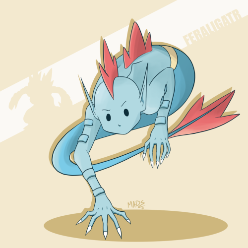 Day 3 of MerMay is Feraligatr!