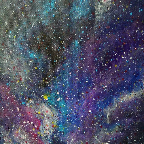 sushiflavour:juliabulletblog:Galaxy sky acrylic painting :)I was making video process but my phone t