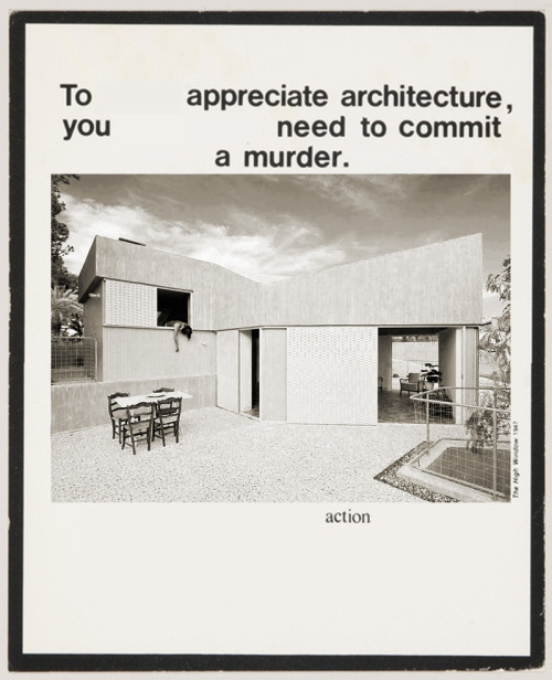  Architectures for Advertisement [to appreciate architecture you need to commit a murder] 