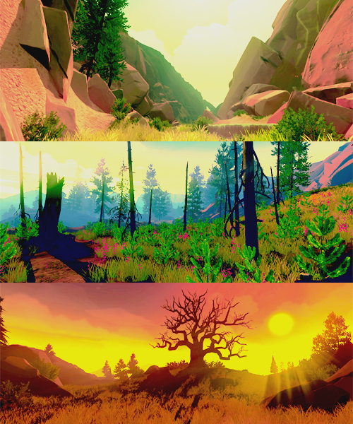 romanoffs:    video game aesthetics ↳ firewatch (x)   