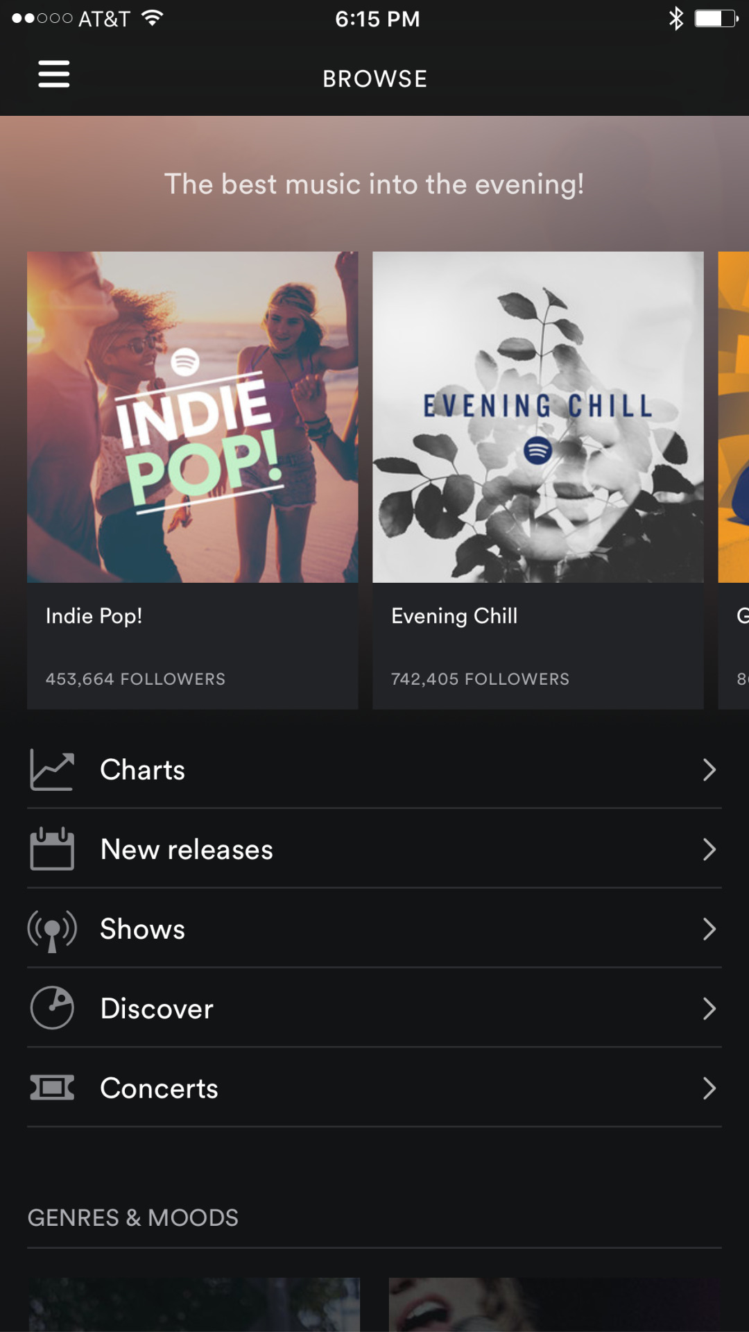 Spotify on iOS The music streaming service’s dark... - Dark Mode