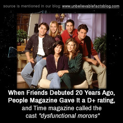 gokuma:  unbelievable-facts:  When Friends Debuted 20 Years Ago, People Magazine Gave It a D+ rating, and Time magazine called the cast “dysfunctional morons”  Compare:  “Everyone on board the Lost Light is cracked in the head!”  “Yeah, dysfunctional