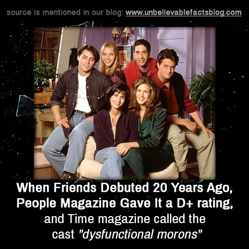 gokuma:  unbelievable-facts:  When Friends Debuted 20 Years Ago, People Magazine Gave It a D+ rating, and Time magazine called the cast “dysfunctional morons”  Compare:  “Everyone on board the Lost Light is cracked in the head!”  “Yeah, dysfunctional