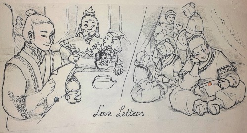 lizanthium: @zutaramonth day 12: Love lettersSWT AU: Zuko and Katara are separated for a time, durin