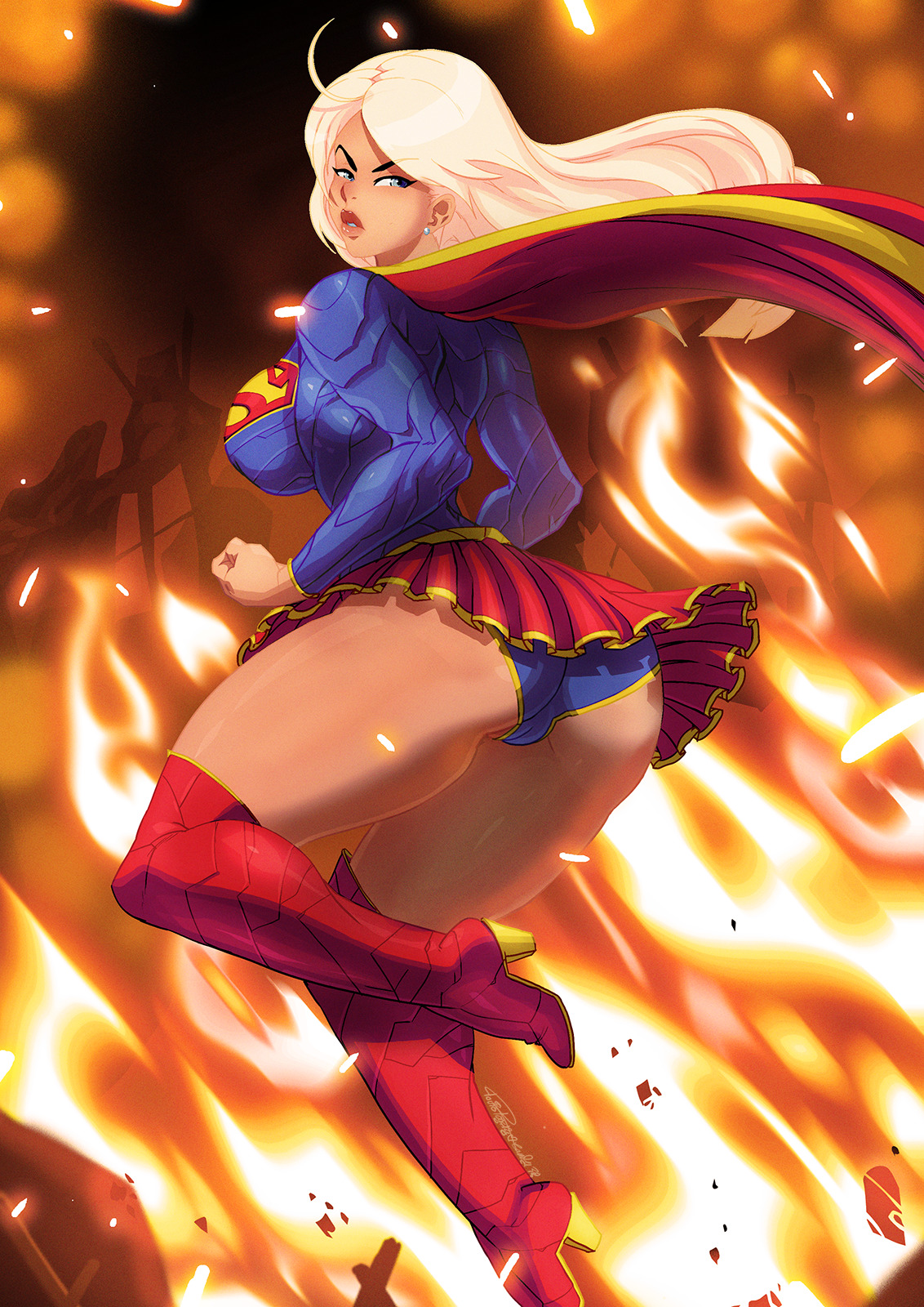 tovio-rogers:super girl drawn up for patreon. full view and psd available there soon. 