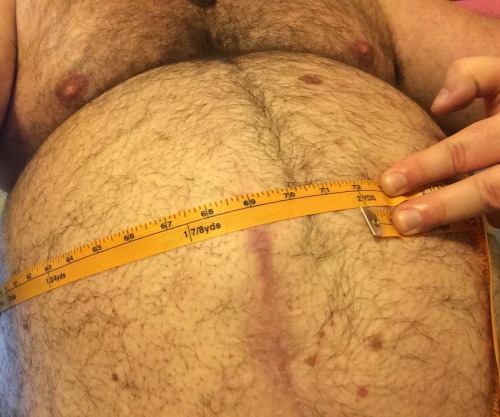 ballbellyexpandr:  gainerbull:  Well guys, it appears I not only finally passed 70" but blew past it. Guess all that pigging out really is blowing me up! PayPal gainerbull@yahoo.com to blow me up bigger and get a vid of my gluttonous gut! Let’s