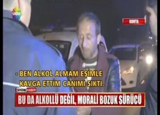 - Ben alkol almam eşimle...