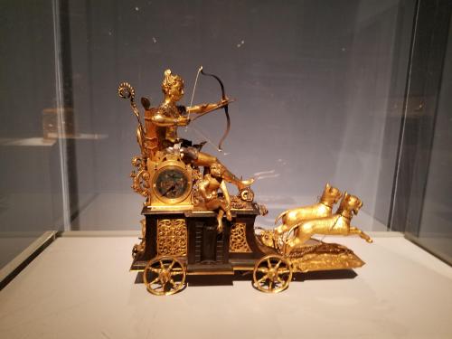 historyarchaeologyartefacts:Automaton Clock in the Form of Diana on Her Chariot. 1610. Augsburg, Sou