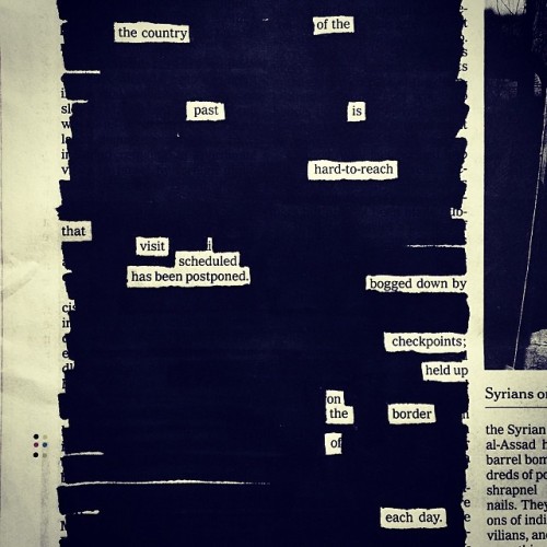 Newspaper Blackouts by Austin Kleon See more here.