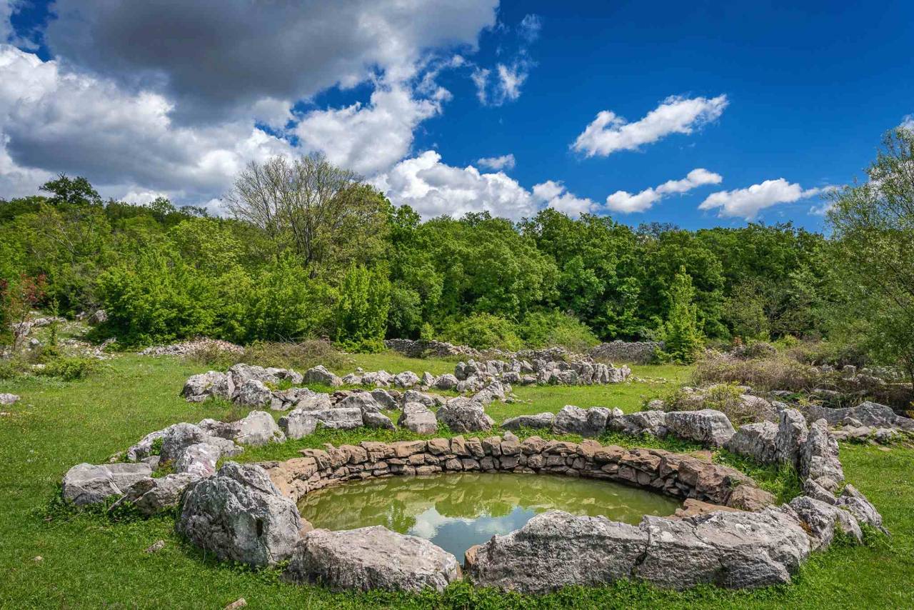 Ancient fairy wells in Croatia.