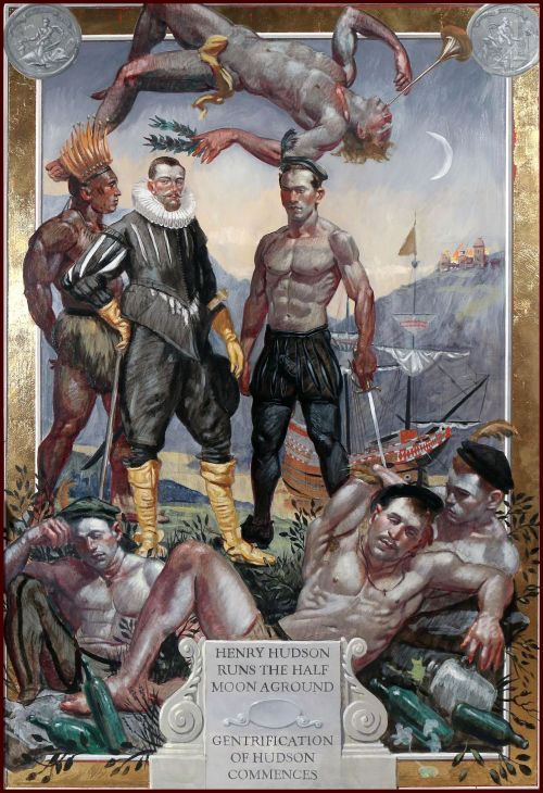 beyond-the-pale: Henry Hudson Runs the Half Moon Aground / Gentrification of Hudson Commences - Mark Beard