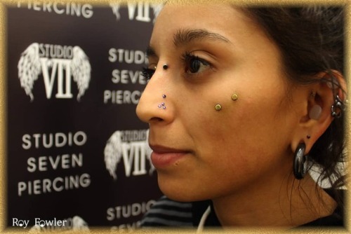 Week old surface piercing #safepiercing #app #fashion #fancy #awesome #cool #surfacepiercing #facial