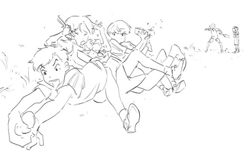 Some Hoshiai No Sora Sketches! I Drew A Lot Of Pictures On The Side While Working So I’ll Release Them